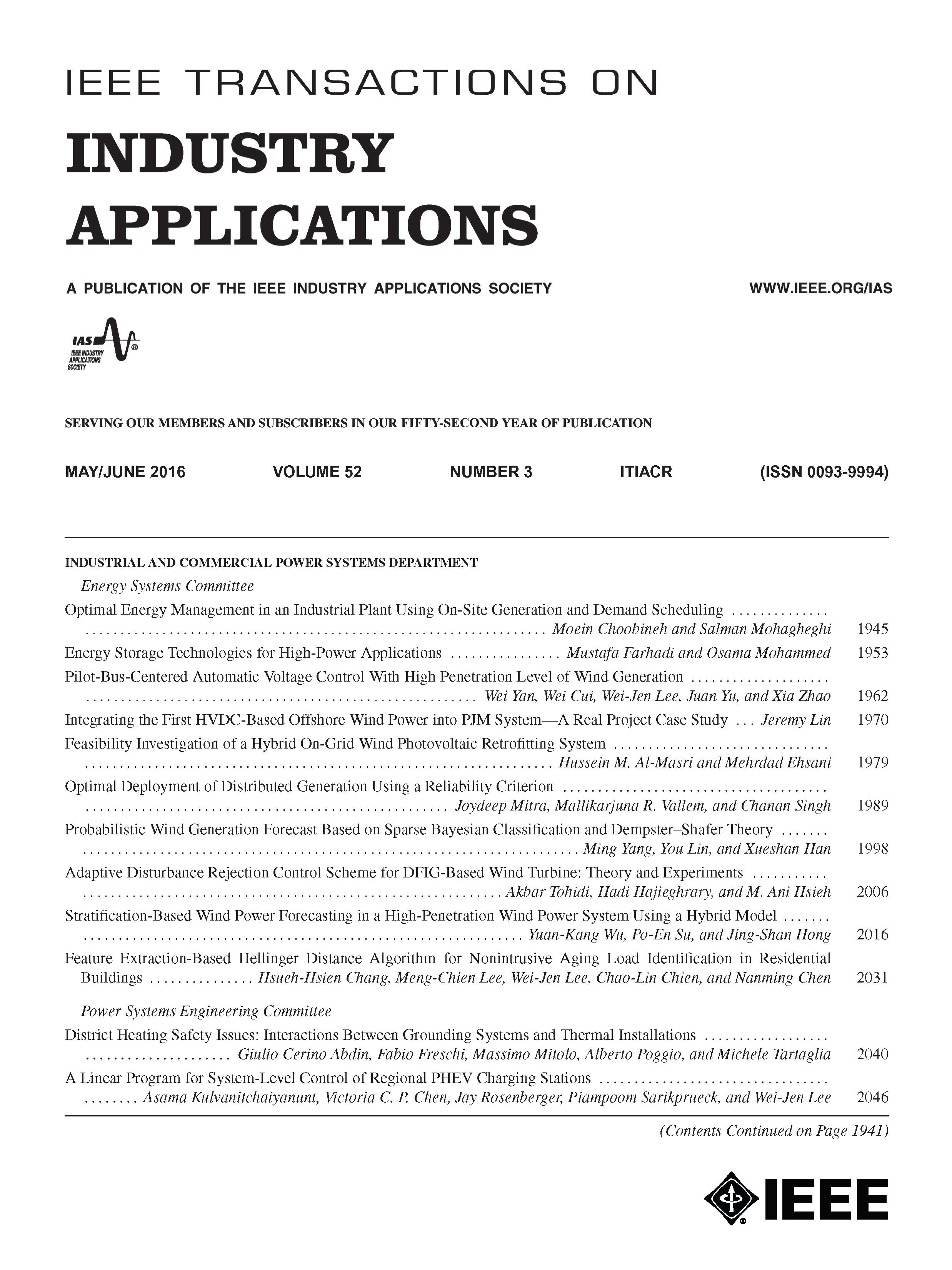 IEEE Transactions on Industry Applications 2016 V.52 N 3 Webкабинет